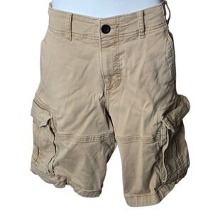 Hollister Mens Epic Flex Cargo Shorts Size 31 Beige Gorpcore Outdoors Rugged Y2K